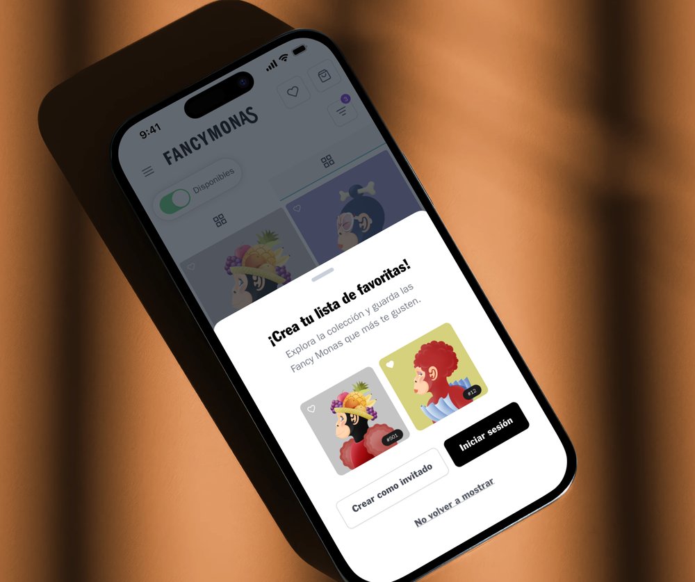 Fancy Monas — NFT collection marketplace app